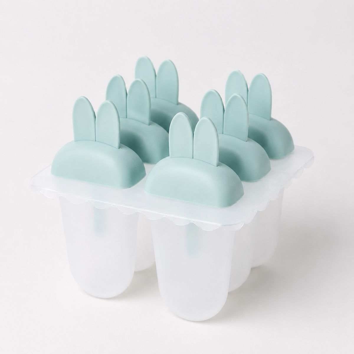 HOMESTAR - Molde de silicona para paletas conejo menta 6 cavidades