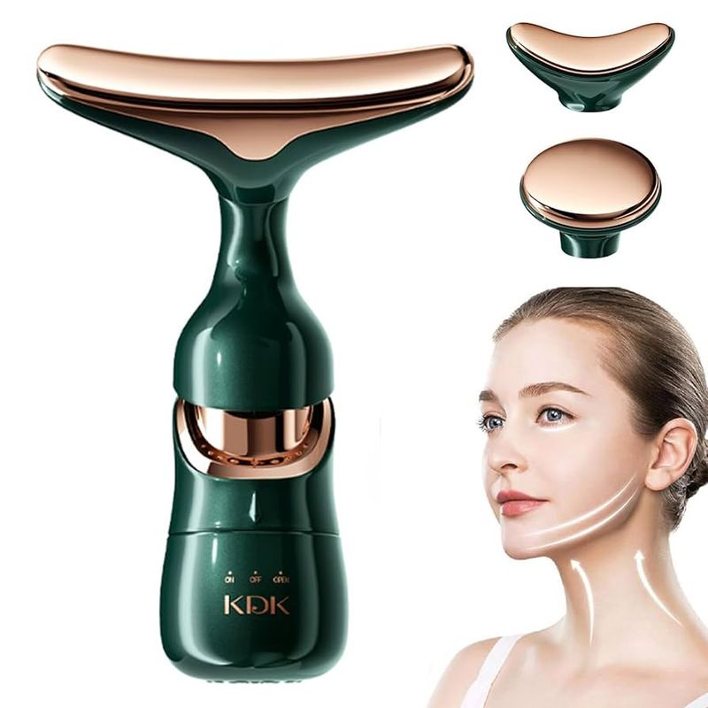 GENERICO - Masajeador Facial y Cuello 3 en 1 Reafirmante Verde