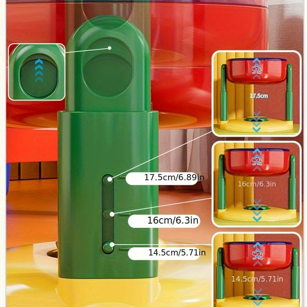 GENERICO - Plato Para Mascotas Alto Gato o Perro Comedero Ajustable