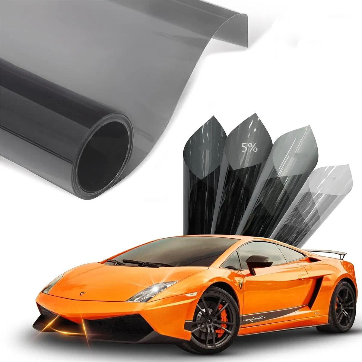 KUANGYE - Papel Rollo Polarizado Espejo 5% Casa Y Auto 75cm X 3 M