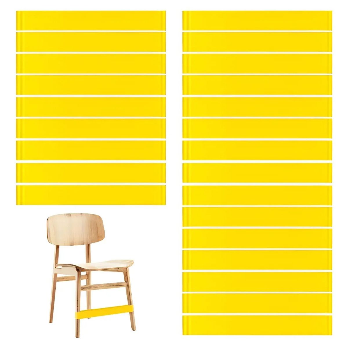 KUANGYE - 24 Cinta Rebotadora Para Silla Hiperactividad Niños Tea/tdah Amarillo