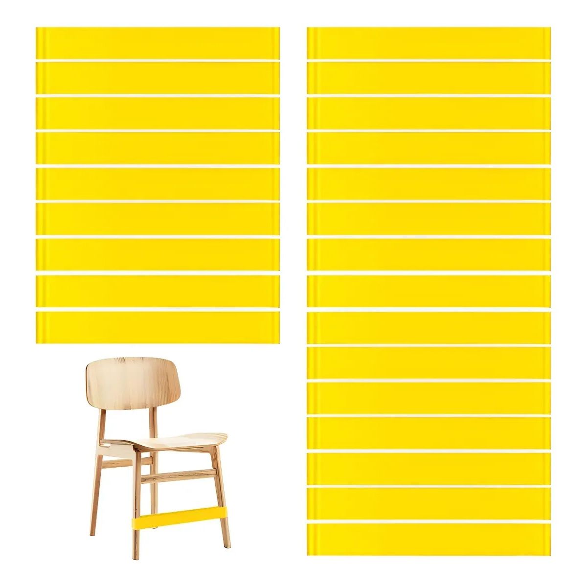 KUANGYE - 24 Cinta Rebotadora Para Silla Hiperactividad Niños Tea/tdah Amarillo