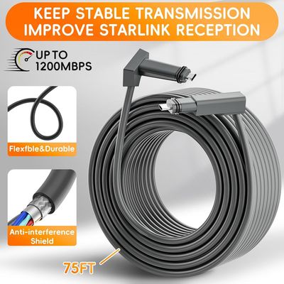 Imagen 2 del producto Cable De Red Satelital Para Starlink Remplazo De 75ft 23m