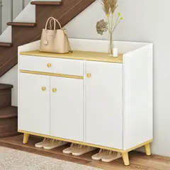 ELEMENT DESIGN - Zapatero Organizador con 3 Puerta y Cajon 90x30x84 cm