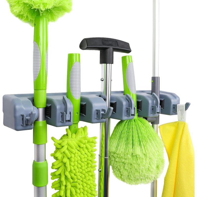 MOVI - ORGANIZADOR DE ESCOBAS Y UTENSILIOS DE LIMPIEZA DE PARED