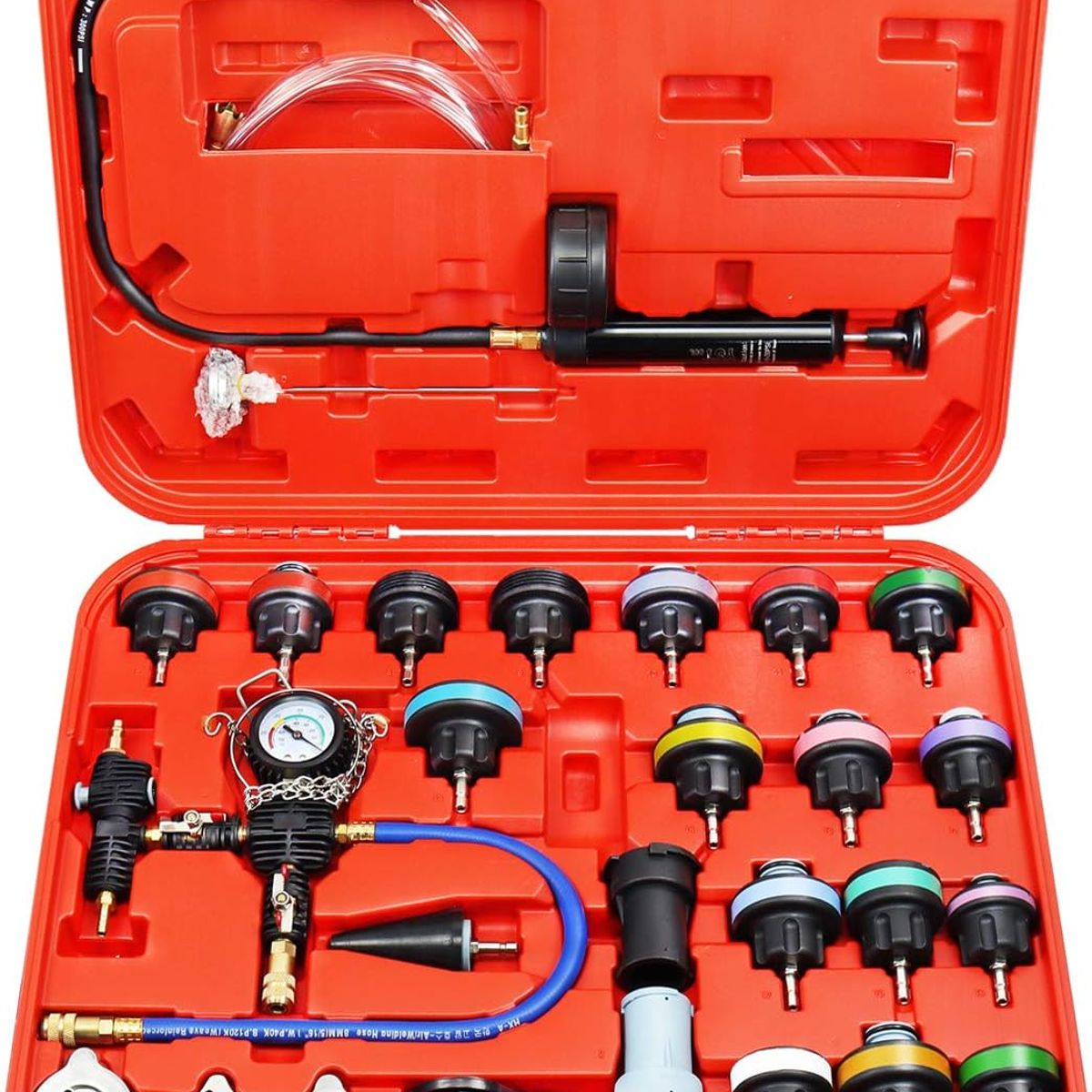 KUANGYE - Kit Multifunción Radiador Fugas Purgas Refrigerante 28 Pzs
