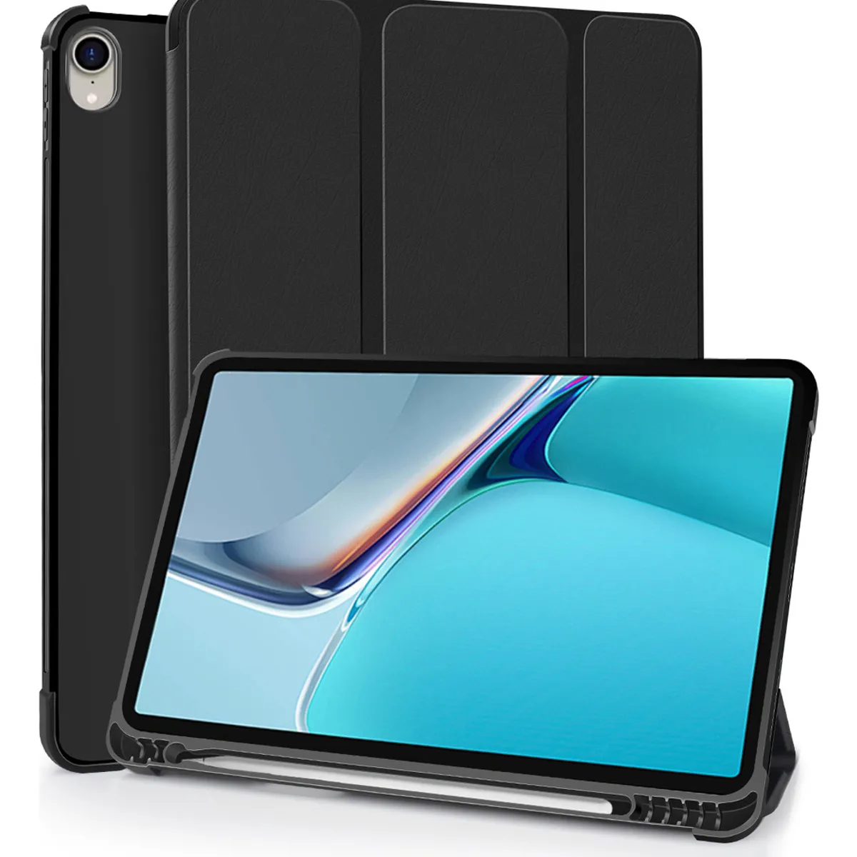 SUPERCENTER - Carcasa Smart Cover Para iPad 10.9 +ranura Pencil Negro