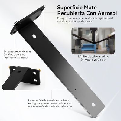 Imagen 2 del producto 6 Pcs Soporte Repisas Flotantes Montaje Pared Baño Cocina, 15cm