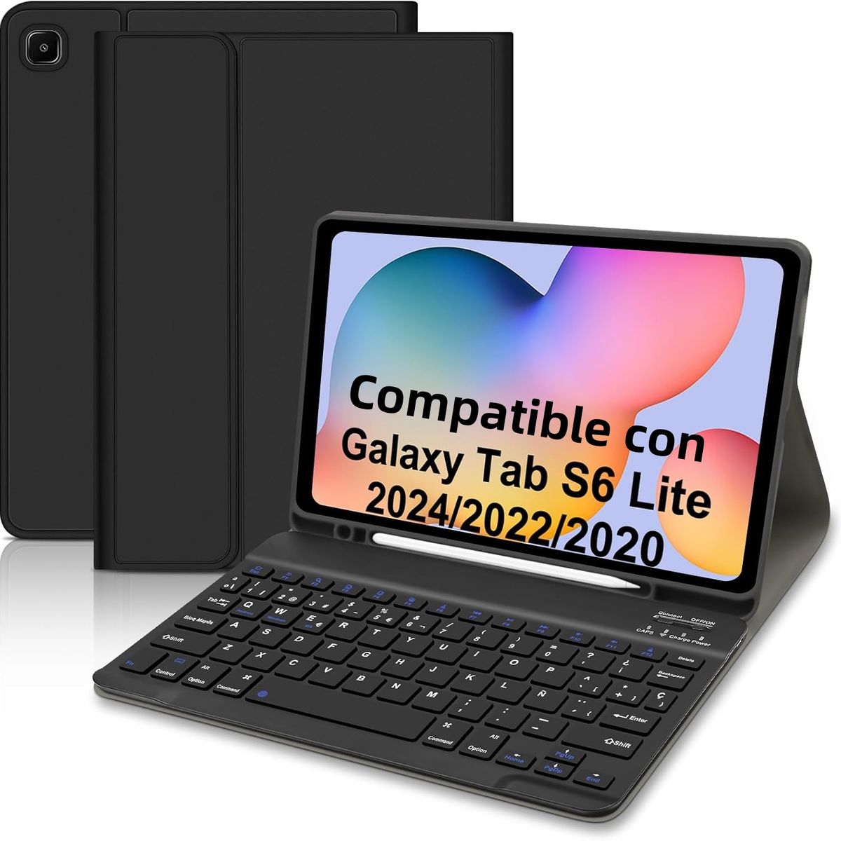 KUANGYE - Funda+bluetooth Teclado Ñ Compatible con Galaxy Tab S6 Lite 104inch