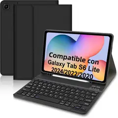 KUANGYE - Funda+bluetooth Teclado Ñ Compatible con Galaxy Tab S6 Lite 104inch