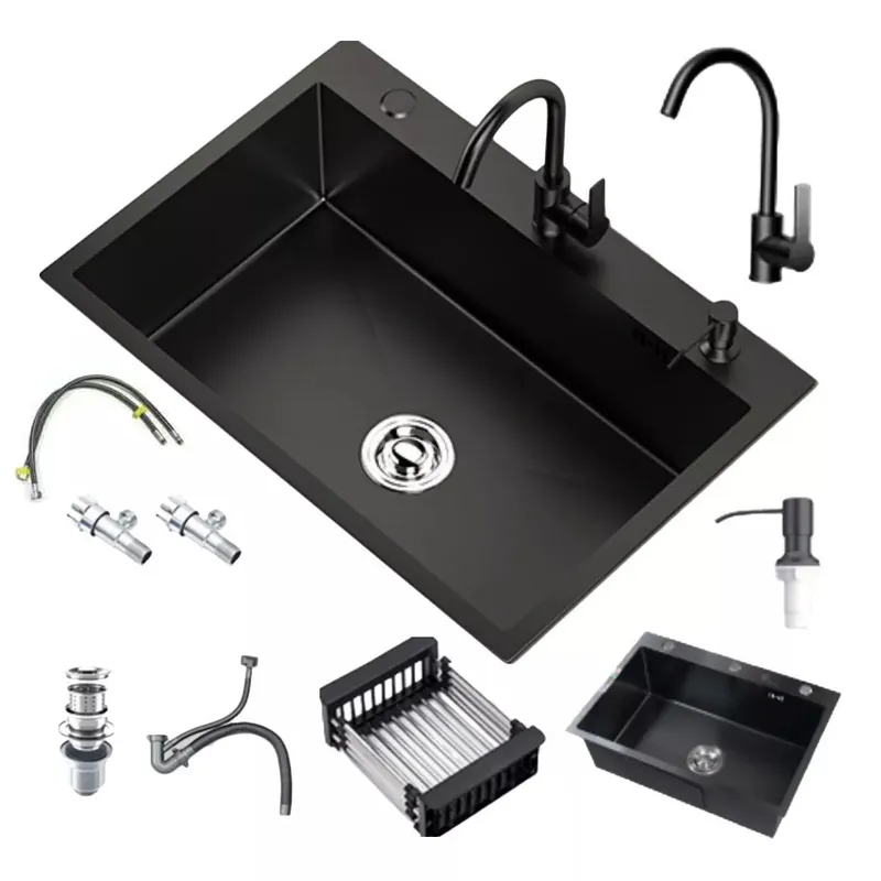 COZYNOOK - Lavaplatos Empotrado Acero Inoxidable con Lavado y Accesorios 55x45x21cm