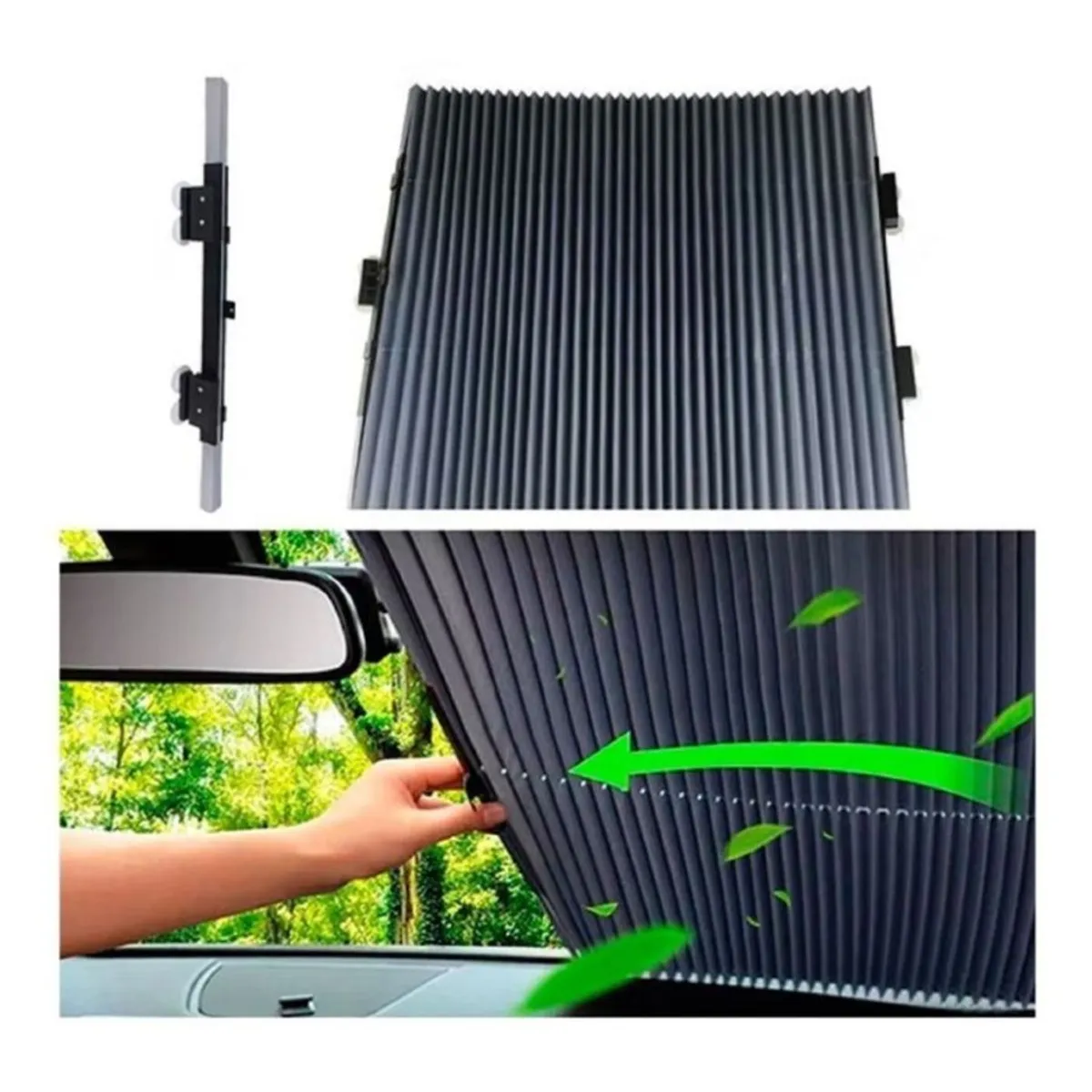 MOVI - PARASOL RETRÁCTIL XXL AUTOS Y CAMIONETAS CON VENTOSAS