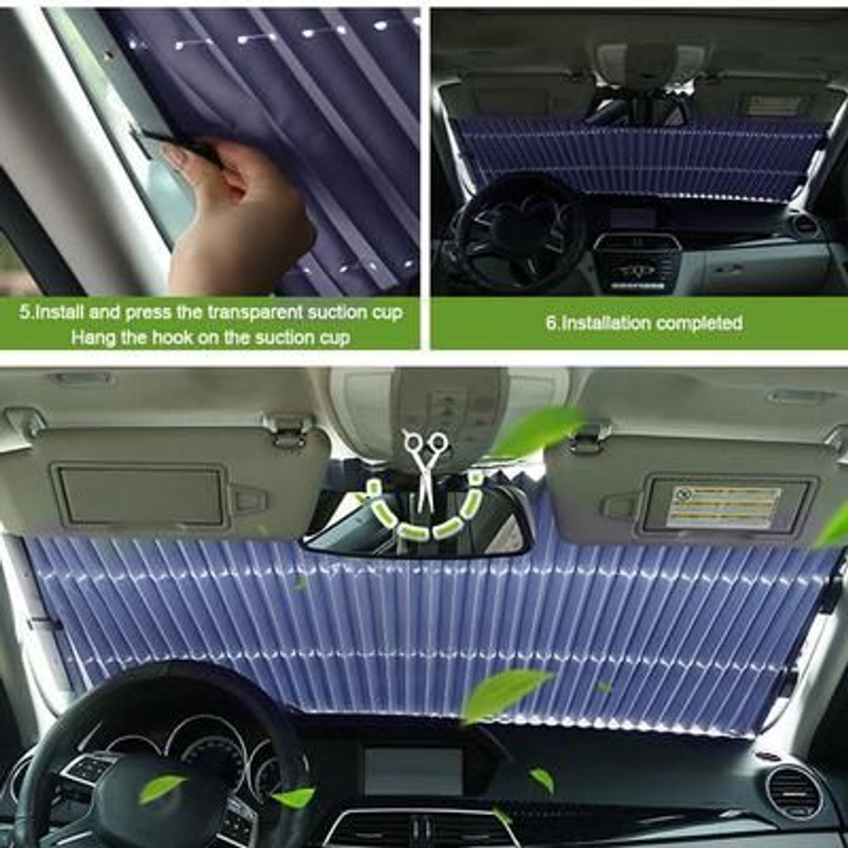 MOVI - PARASOL RETRÁCTIL XXL AUTOS Y CAMIONETAS CON VENTOSAS