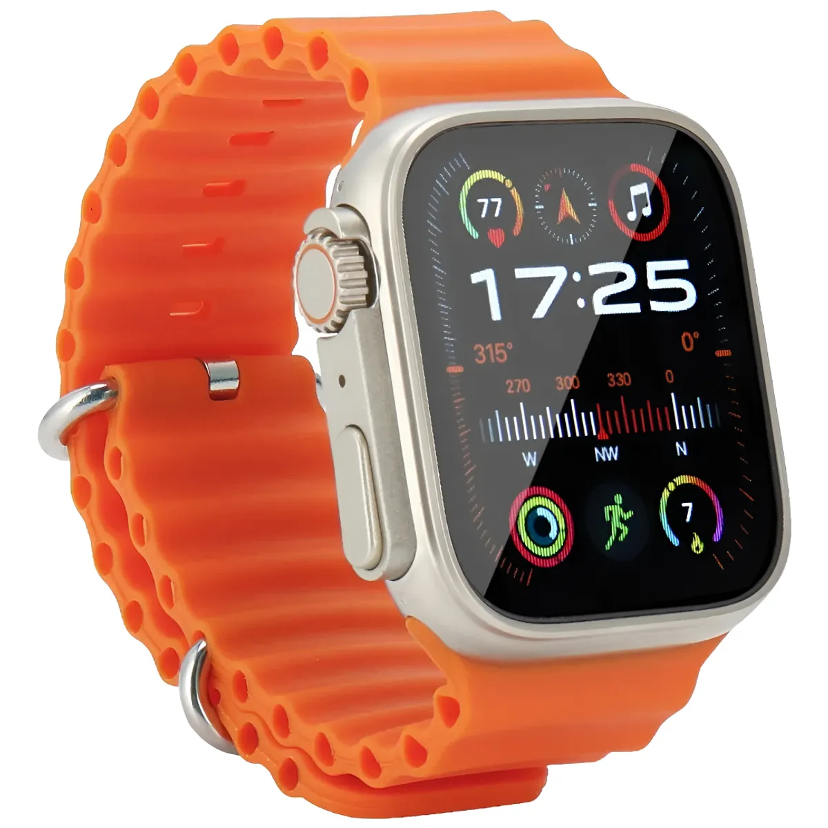 SUPERCENTER - Reloj Inteligente Supercenter C800 Ultra 1.83 Smartwatch Naranja