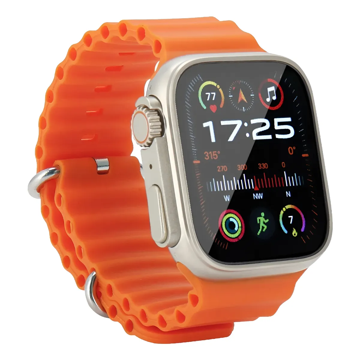 SUPERCENTER - Reloj Inteligente Supercenter C800 Ultra 1.83 Smartwatch Naranja
