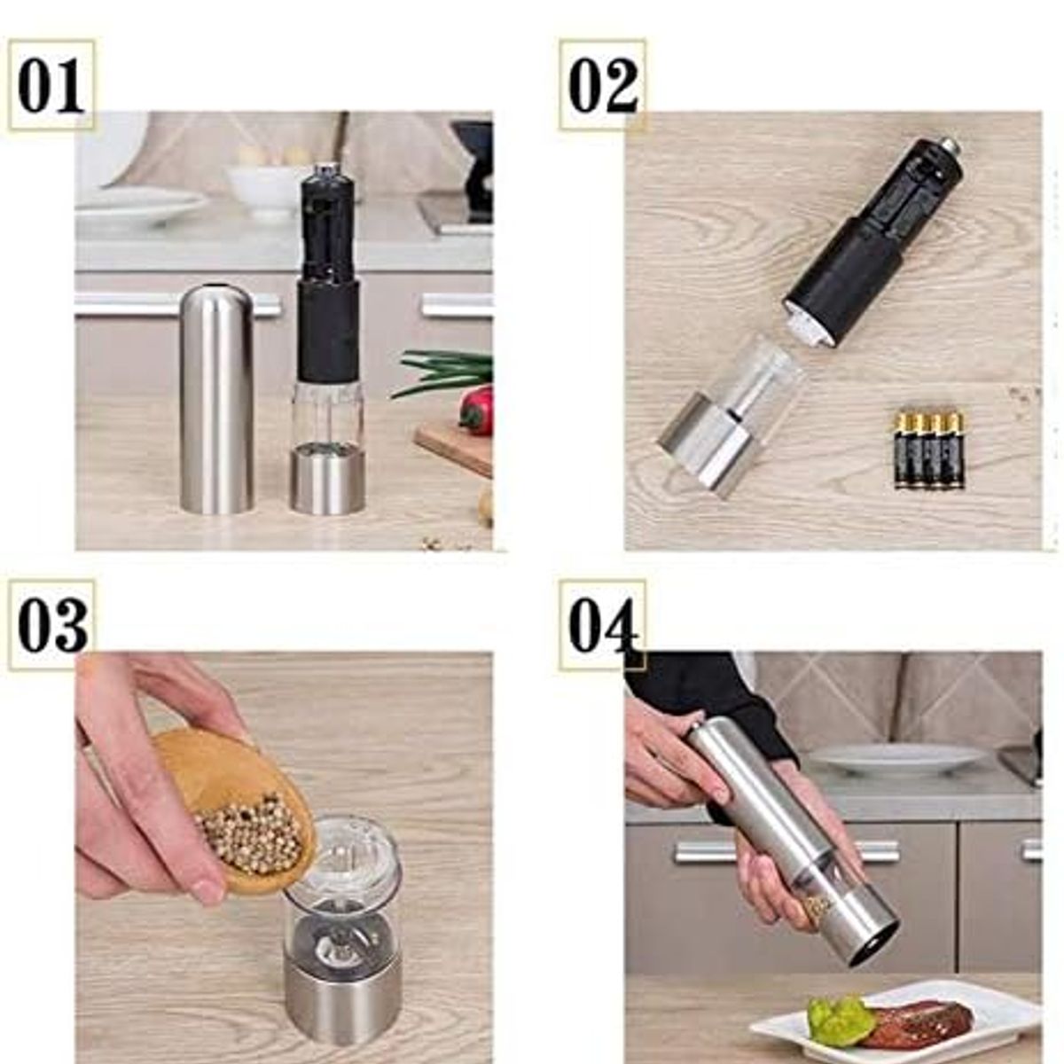 MOVI - MOLINILLO DE PIMIENTA Y ESPECIAS EN ACERO INOXIDABLE