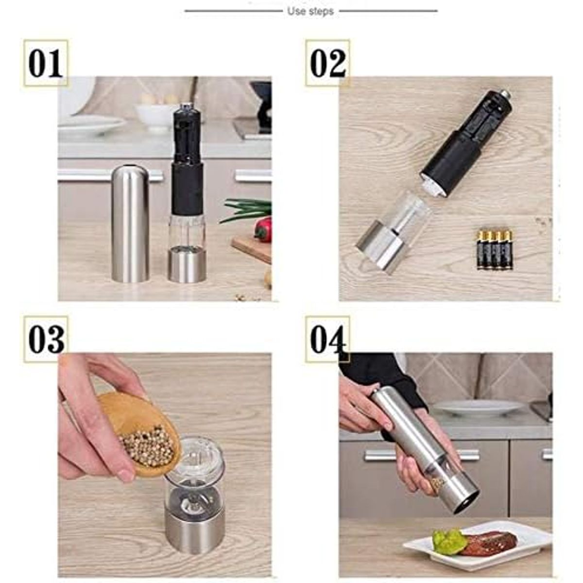 MOVI - MOLINILLO DE PIMIENTA Y ESPECIAS EN ACERO INOXIDABLE