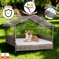 Casa Para Perros Exterior Grande 80x69x71cm Con Cojin