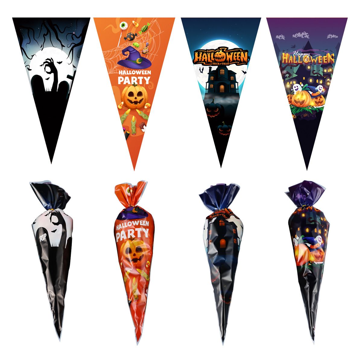 KUANGYE - Bolsas Celofan Dulces Fiesta Cumpleaño Boda Caramelos Regalo