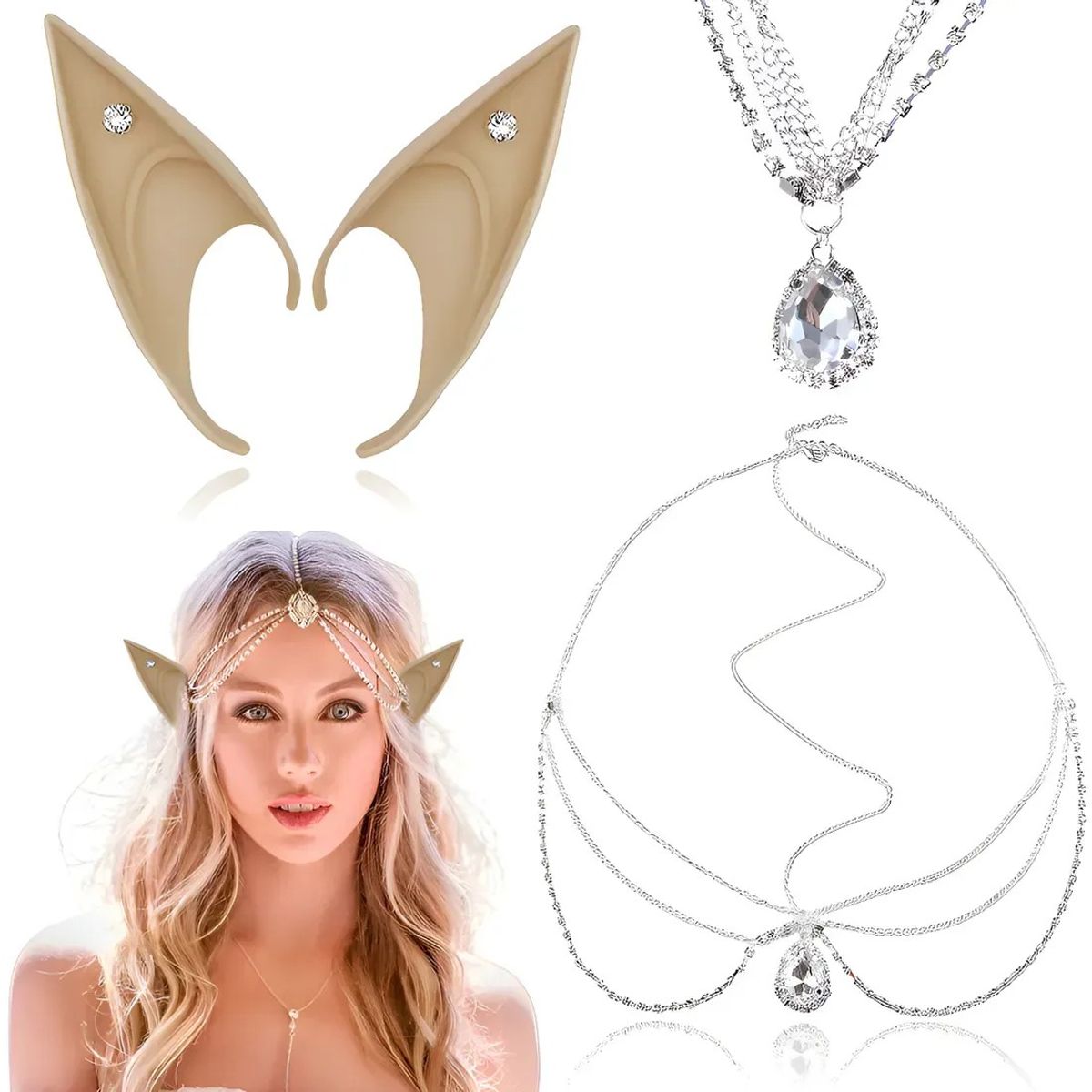 KUANGYE - Orejas Duende Elfo Hada Navidad Halloween Vampiro