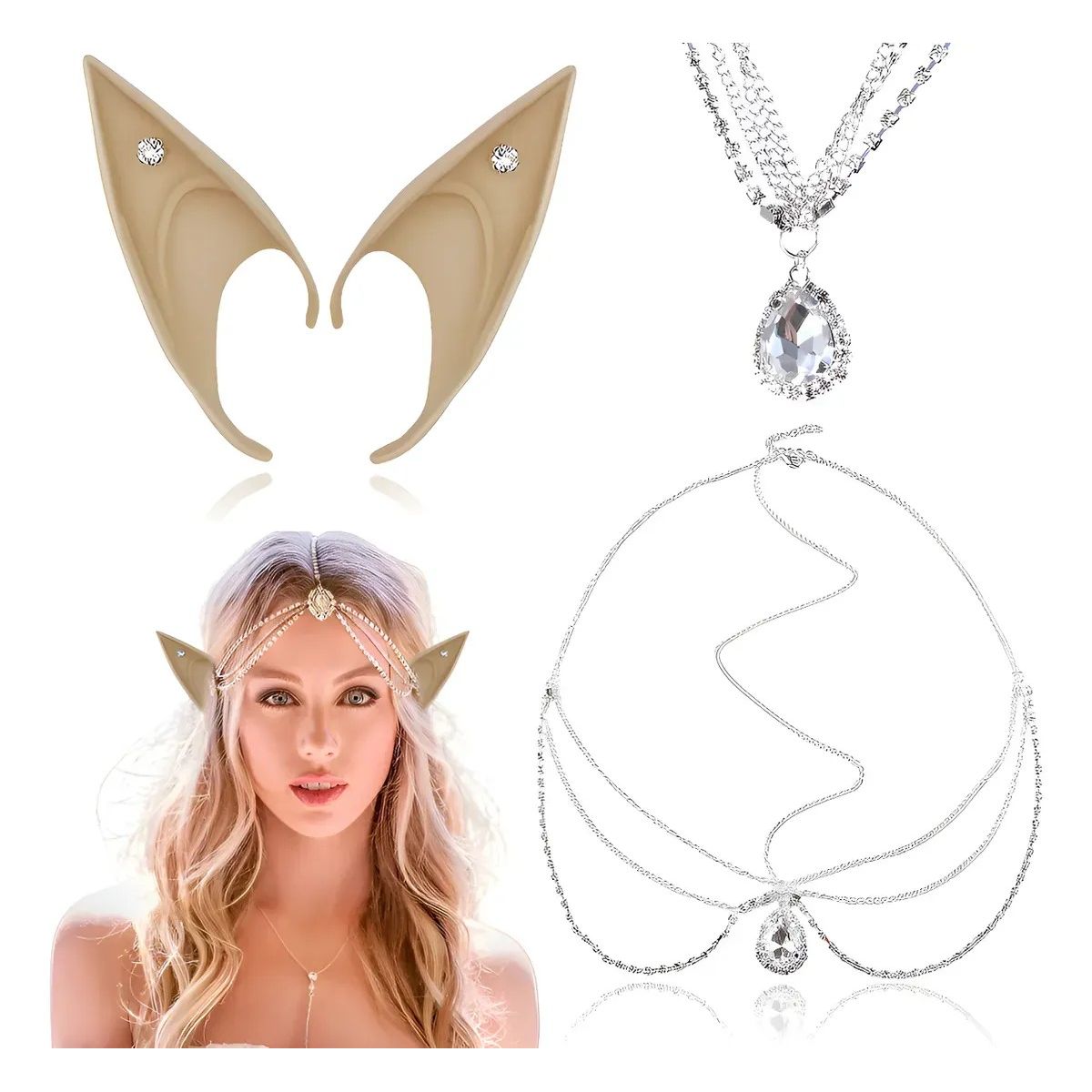 KUANGYE - Orejas Duende Elfo Hada Navidad Halloween Vampiro