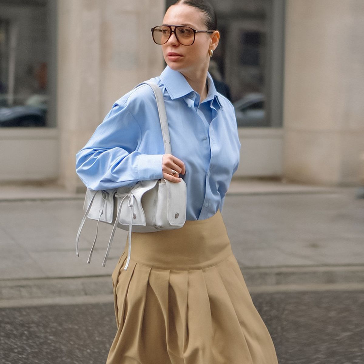 TIOZONEY - Falda larga con estampado para mujer - Amarillo