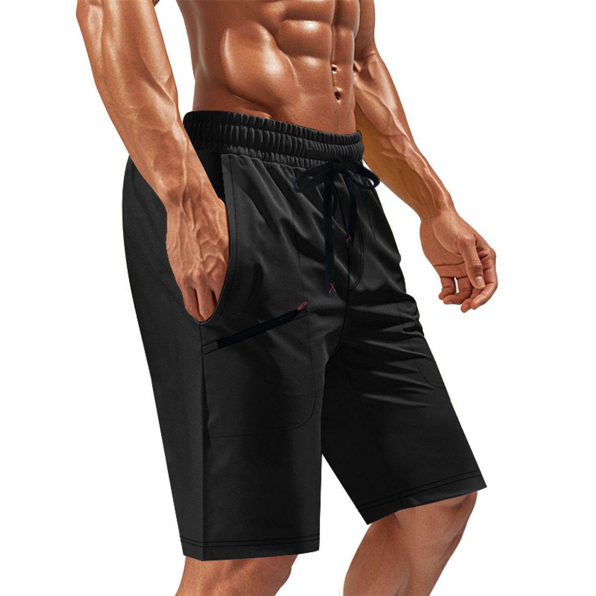 TIOZONEY - pantalones cortos de verano con bolsillos - Negro