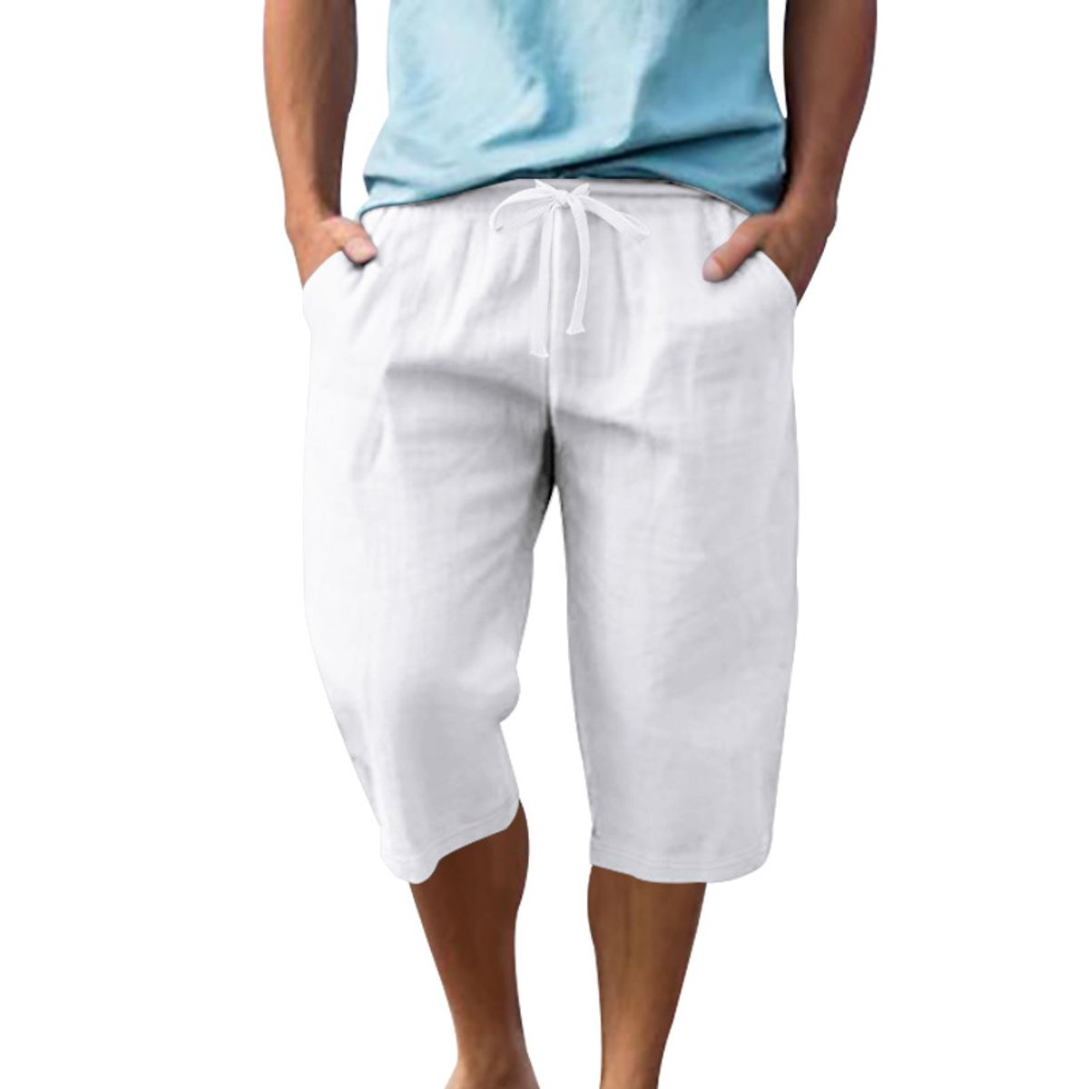 TIOZONEY - pantalones cortos casuales ligeros - Blanco