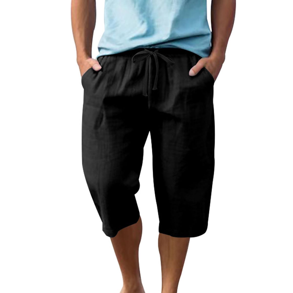 TIOZONEY - pantalones cortos de verano con bolsillos - Negro