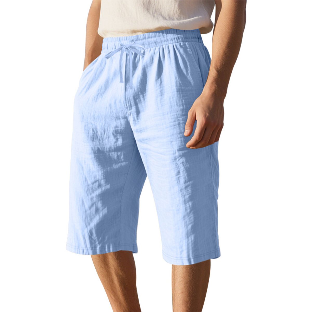TIOZONEY - pantalones cortos casuales ligeros - Azul