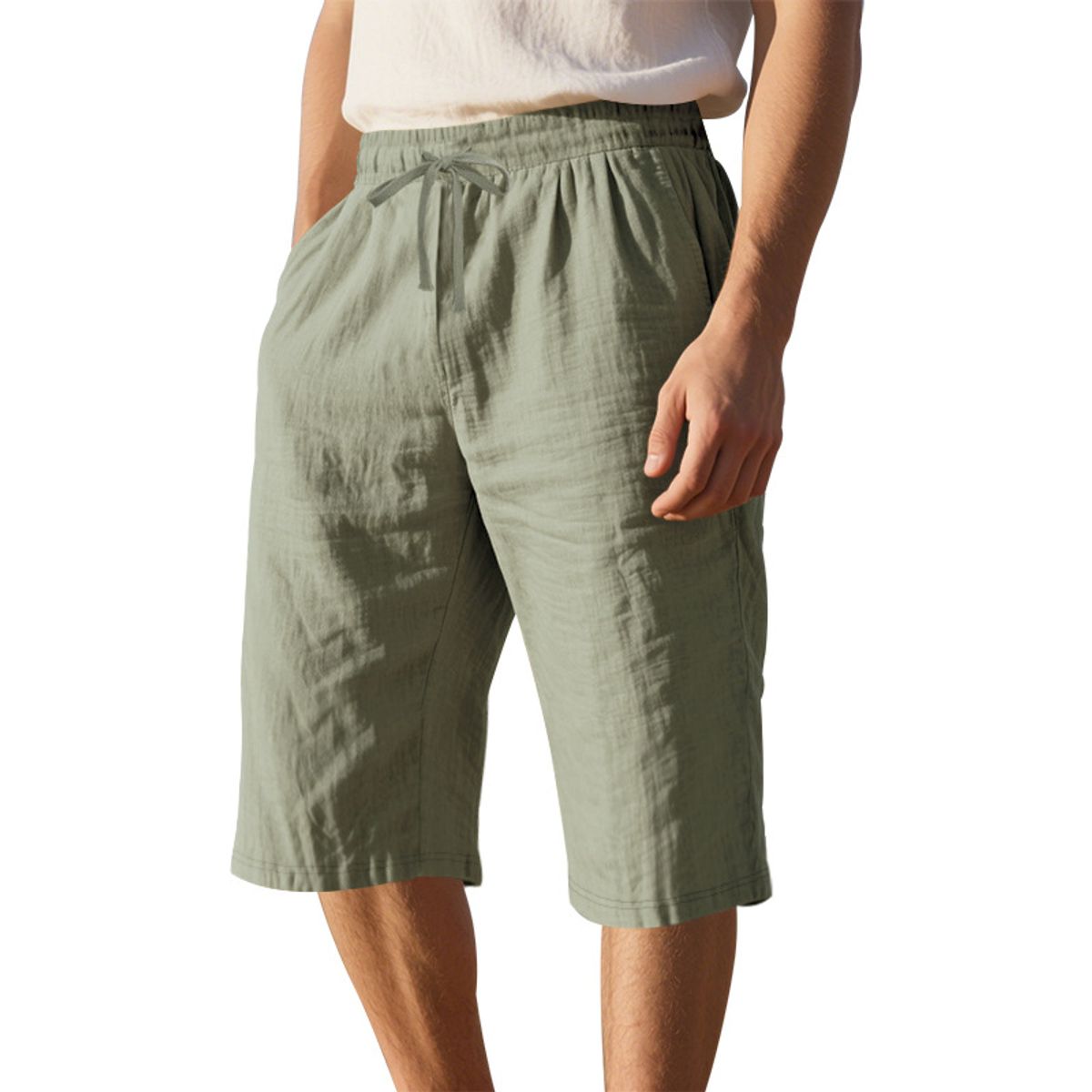 TIOZONEY - pantalones cortos de verano con bolsillos - Verde