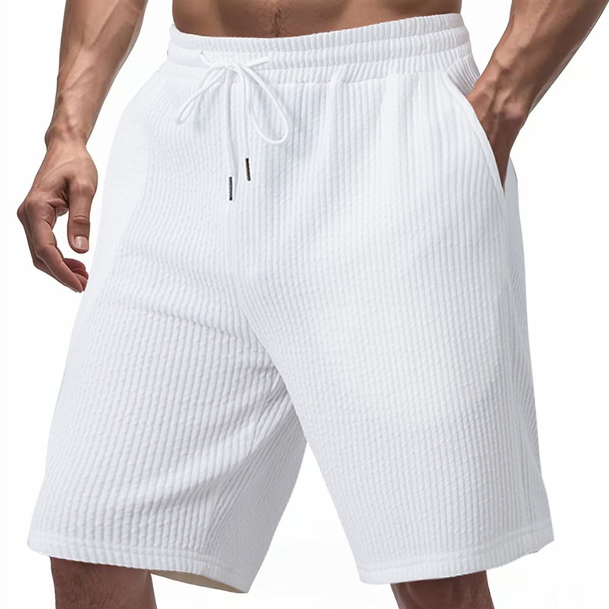 TIOZONEY - pantalones cortos casuales ligeros - Blanco