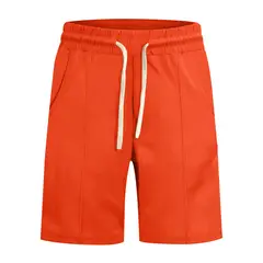 TIOZONEY - Pantalones cortos de verano con bolsillos - Rojo