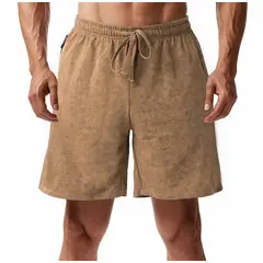 TIOZONEY - Pantalones cortos de verano con bolsillos - Marrón