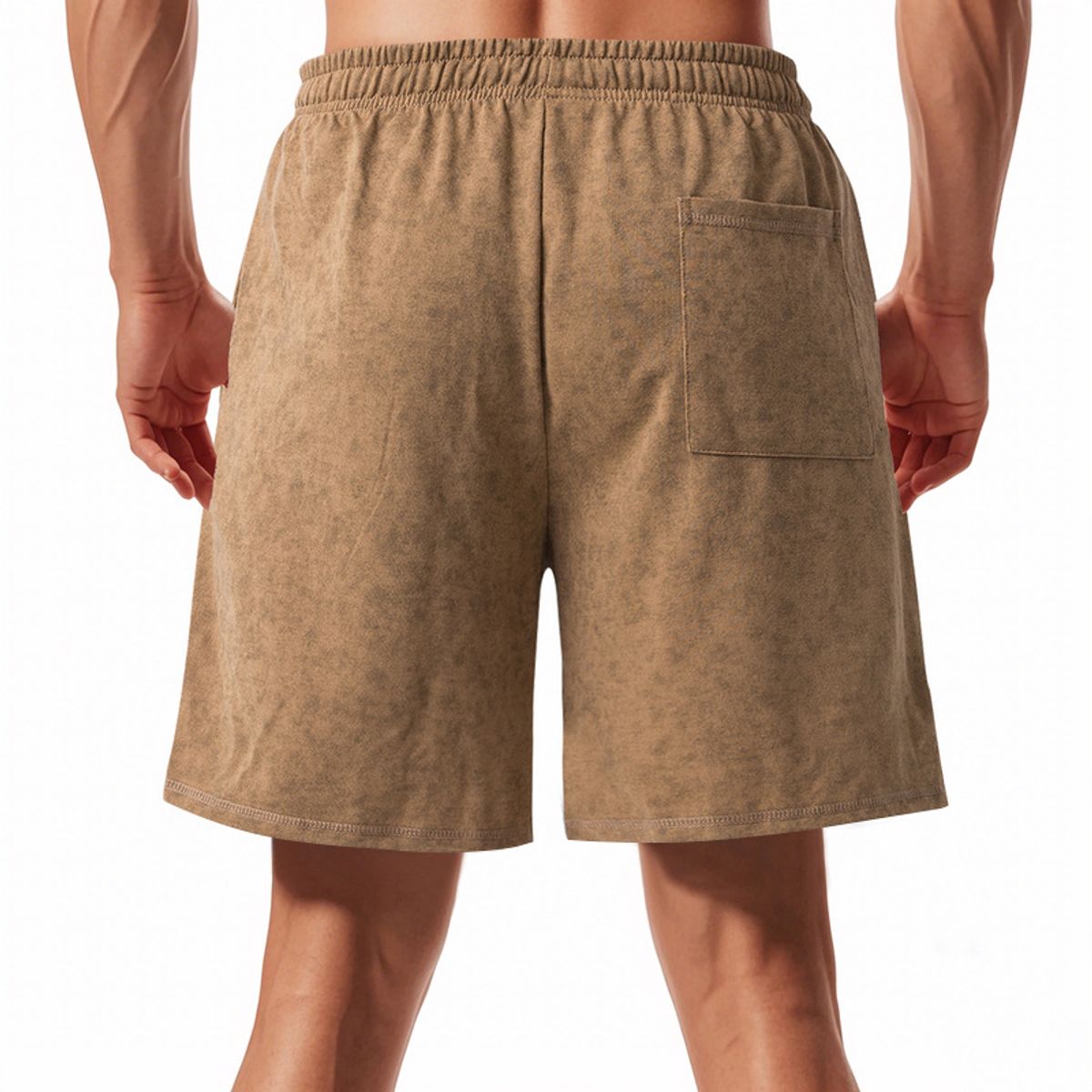 TIOZONEY - pantalones cortos de verano con bolsillos - Marrón