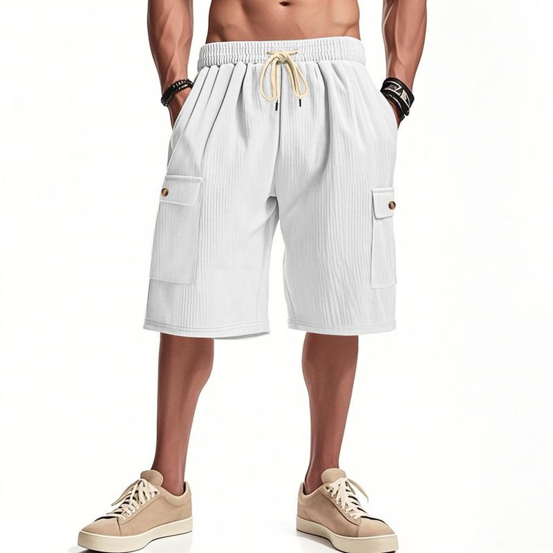 TIOZONEY - pantalones cortos casuales ligeros - Blanco