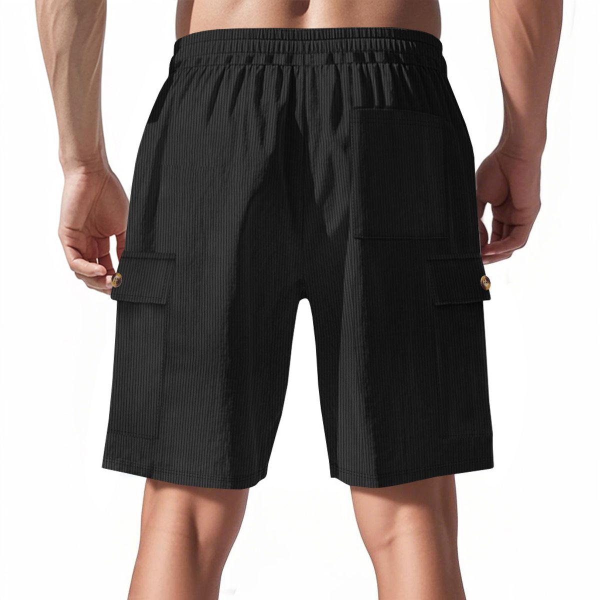 TIOZONEY - pantalones cortos de verano con bolsillos - Negro