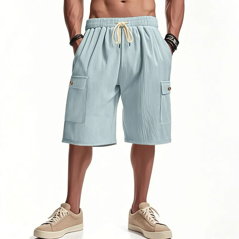 TIOZONEY - pantalones cortos casuales ligeros - Azul