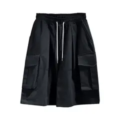 TIOZONEY - Pantalones cortos de verano con bolsillos - Negro