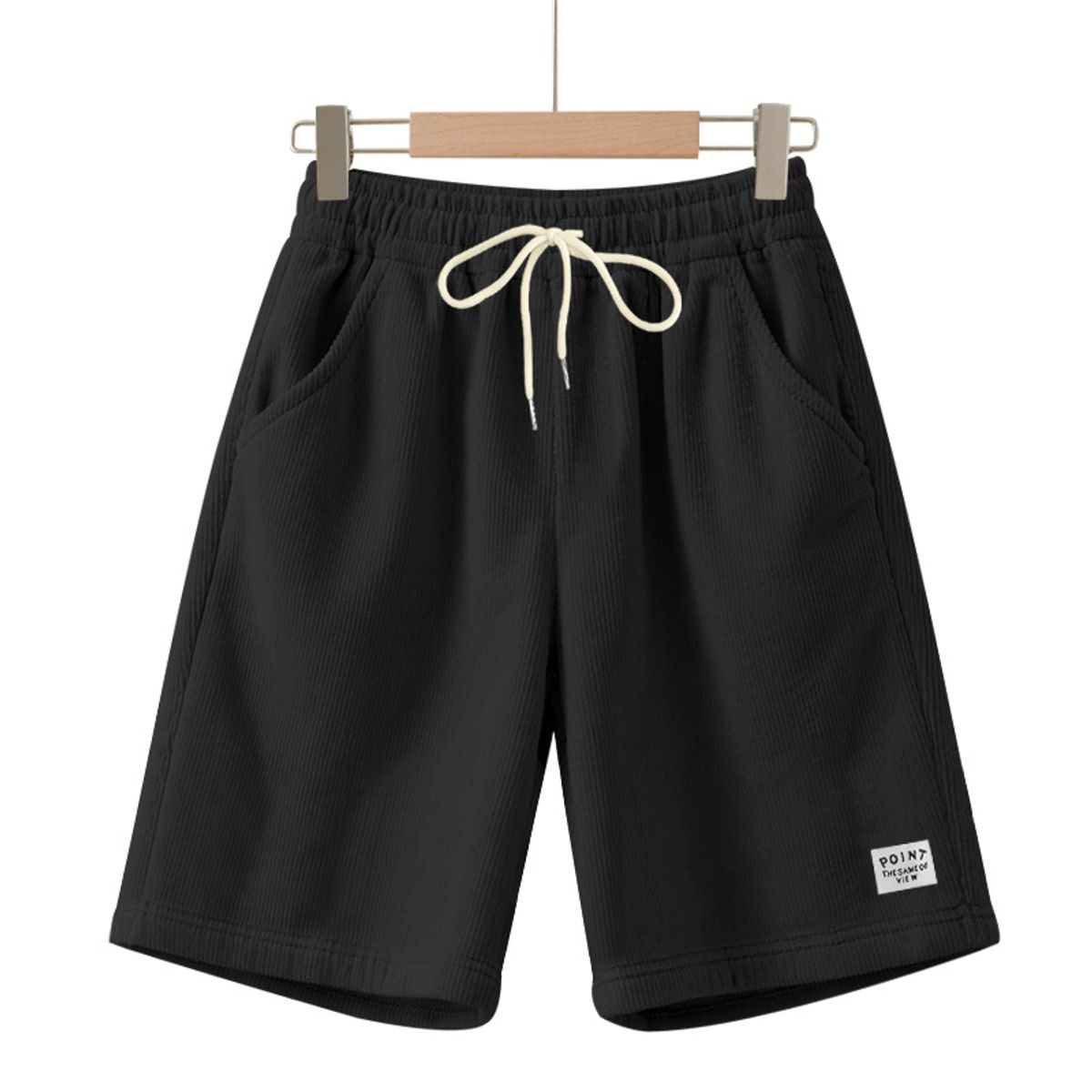 TIOZONEY - pantalones cortos de verano con bolsillos - Negro