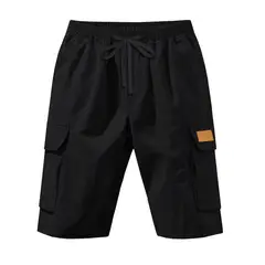 TIOZONEY - Pantalones cortos de verano con bolsillos - Negro