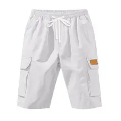 TIOZONEY - Pantalones cortos casuales ligeros - Blanco