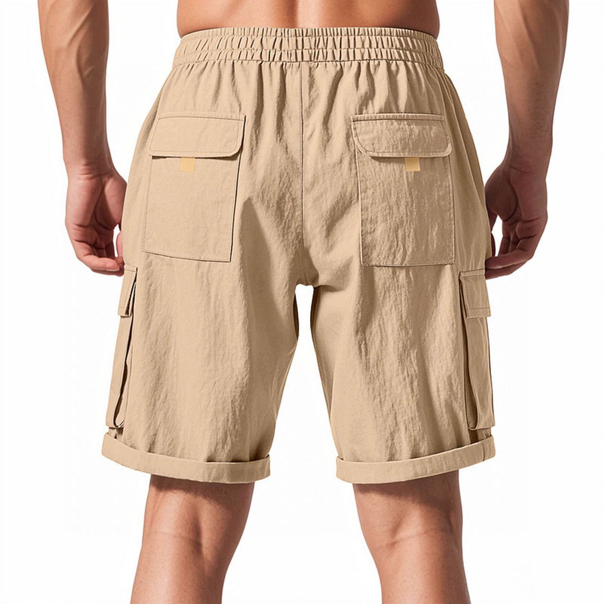 TIOZONEY - pantalones cortos casuales ligeros - Beige