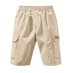 TIOZONEY - Pantalones cortos casuales ligeros - Blanco