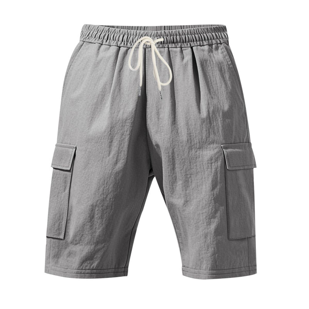 TIOZONEY - pantalones cortos de verano con bolsillos - Gris