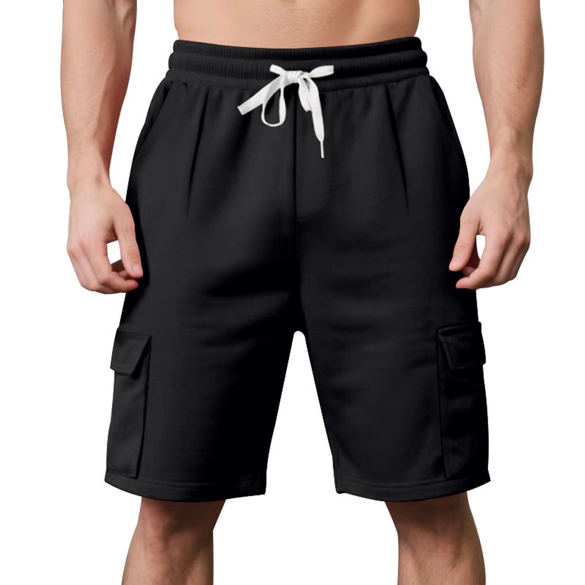 TIOZONEY - pantalones cortos de verano con bolsillos - Negro