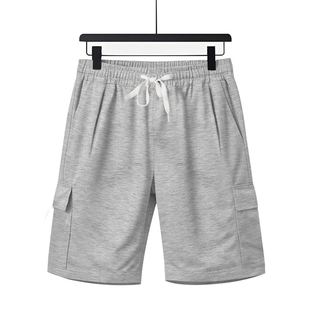TIOZONEY - pantalones cortos de verano con bolsillos - Gris