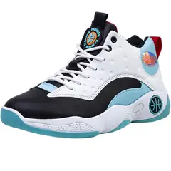 DANWEILE - Zapatillas de baloncesto de caña alta y moda para hombre blanco azul