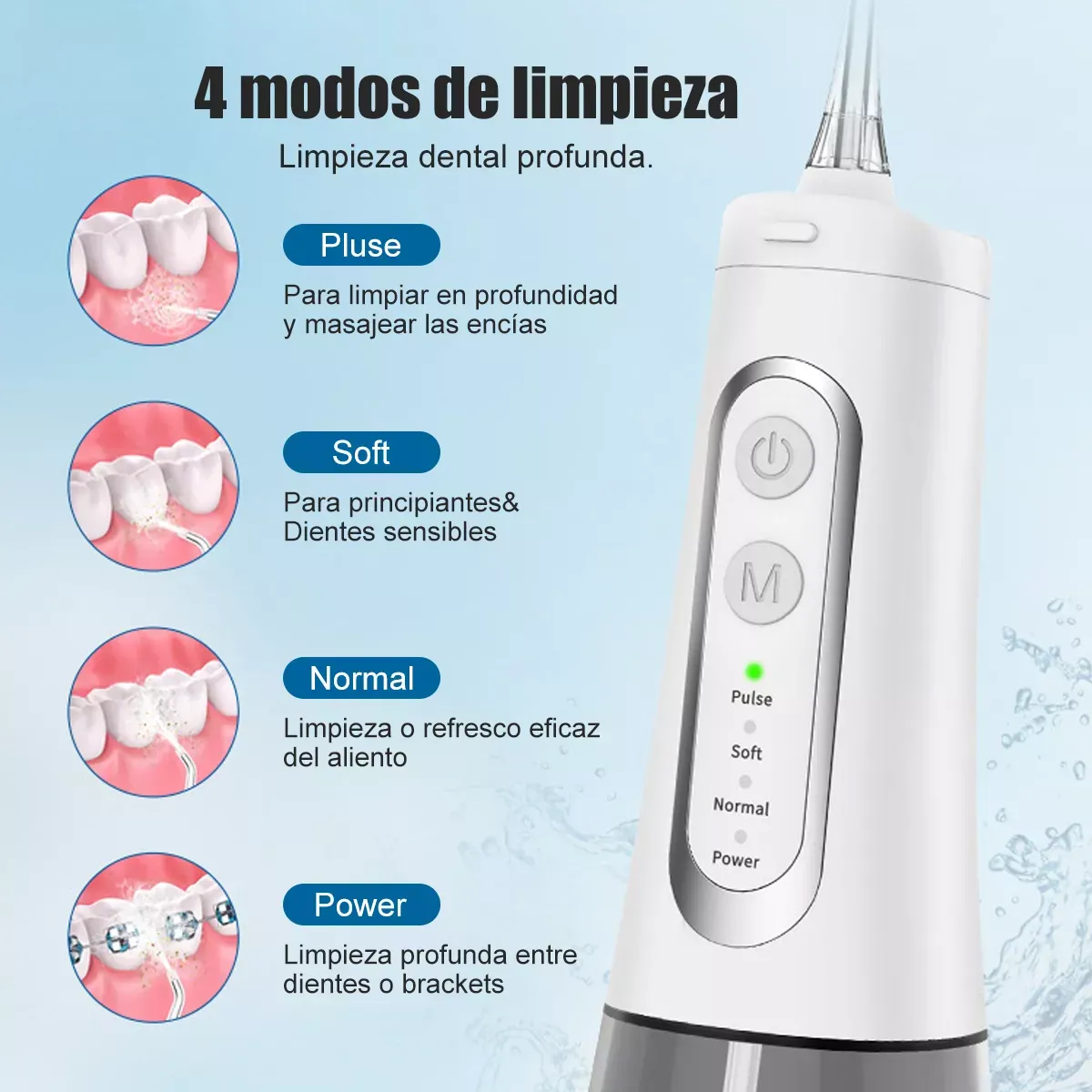 COZYNOOK - Irrigador Bucal Limpiador Dental Portátil Recargable