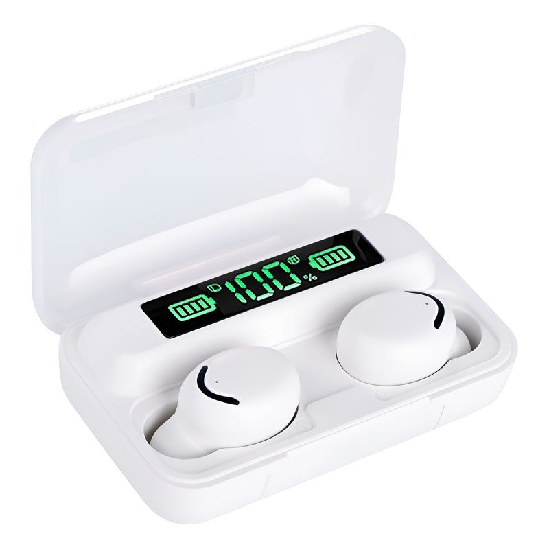 SUPERCENTER - Audífonos In-ear Inalámbricos Bluetooth Connect F9-5 Led Blanco